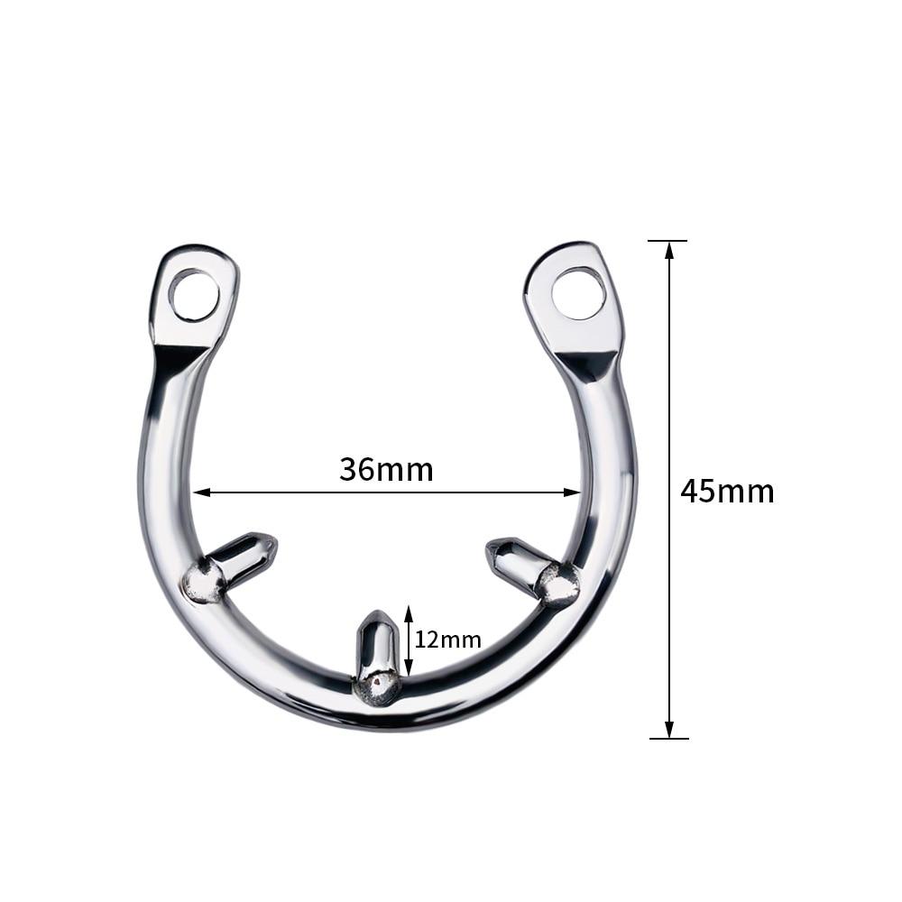 Men's Stainless Steel Penis Cage Chastity Lock Plus Anti-off Ring CB Lock Gay Sex Toy Cock Ring Slave Urethral Chastity