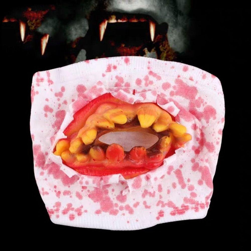 Ghost Blood Stain Masks Halloween Cosplay Props Realistic Blood Mittens  Party