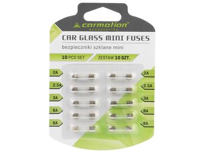 Fusibles en verre 20 mm, 10 pièces.