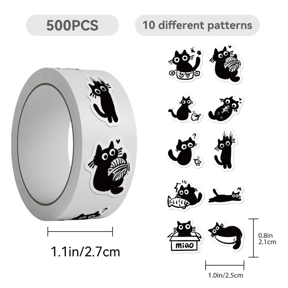 500Pcs/Roll Cartoon Design Graffiti Stickers Cute Style Roll Stickers  Phone Case Decoration