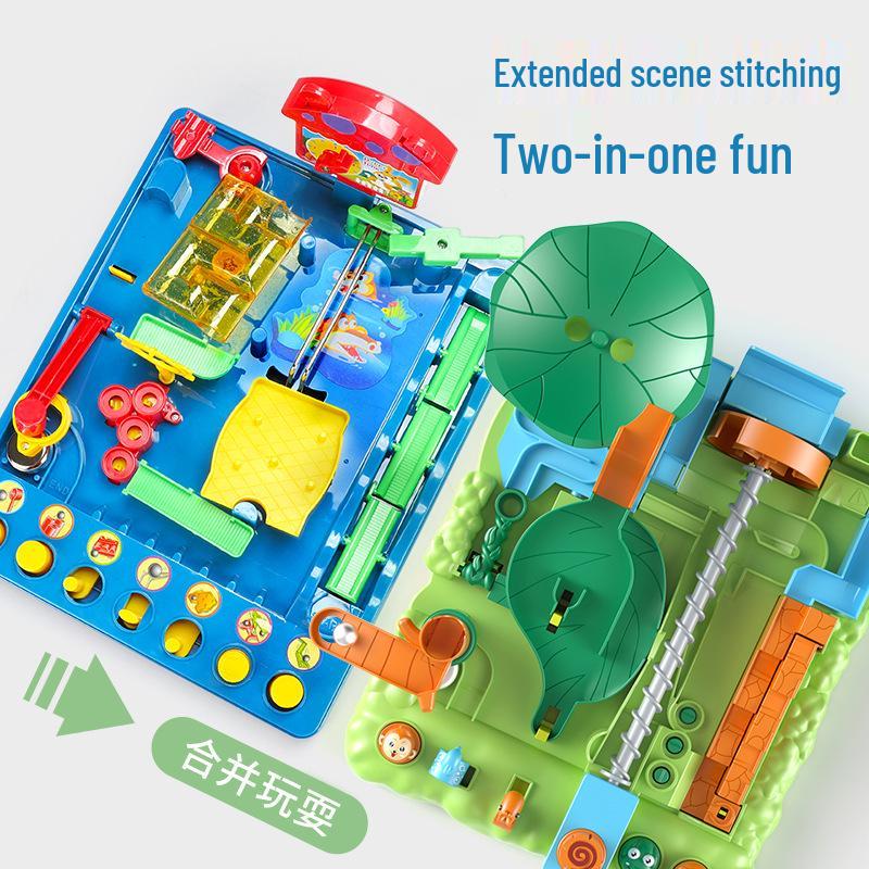 Jungle Dinosaur Adventure Marble Run Table Game for Kids - Ideal Birthday Toy