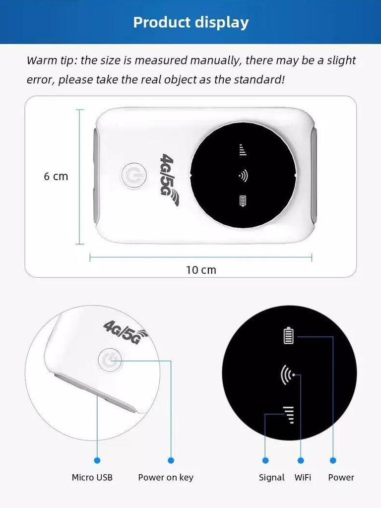 4G LTE Portable Pocket WiFi Router with SIM Card Slot for Southeast Asia