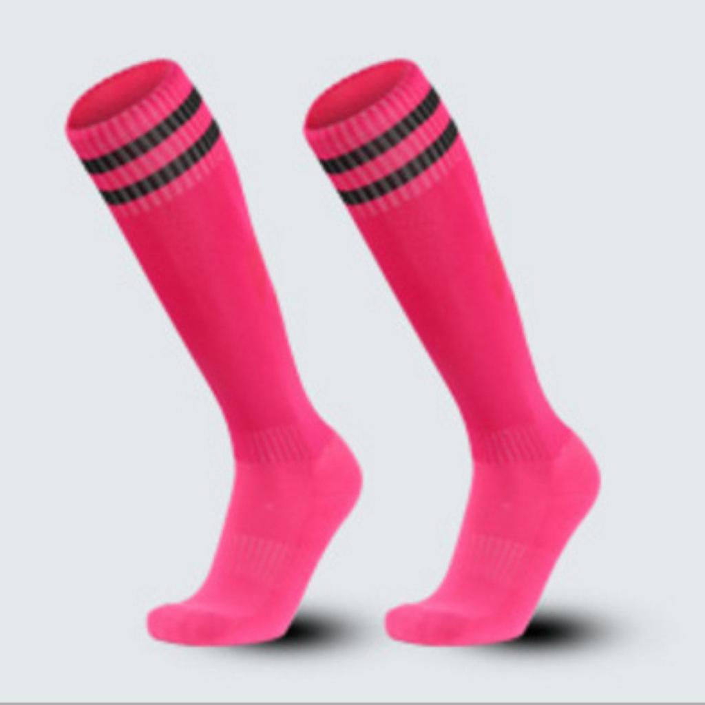 1Pair Soccer Socks Stripe Knee High Softball Baseball Team Sports Socks Breathable Football Socks for Men Women