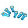 6Pcs Aluminum Alloy M3 Link Rod Tie Rod End Ball Head Joint Holder for 1 10 RC Car Blue