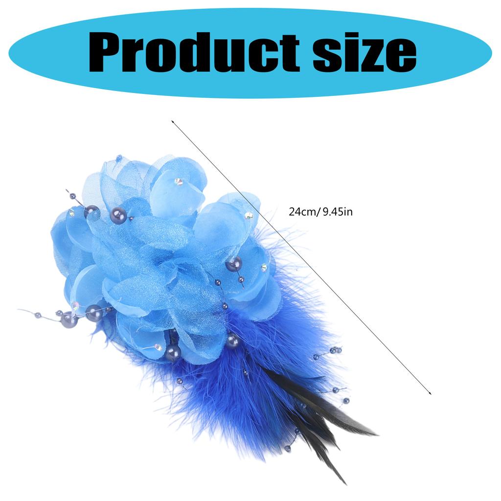 Waterproof Feather Corsage Pin Synthetic Fabric Texture Quick Attach Clip Perfect for Outdoor Weddings Business Occasion