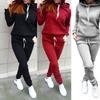 Elegant Women's Fashion Tracksuit Ensemble Luxury Hoodies Sweatshirt And Pant Set