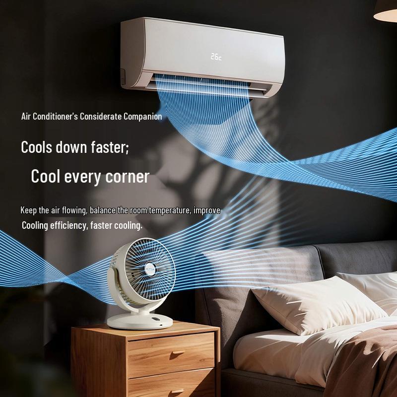 High-Power Silent USB Desktop Air Circulation Fan for Dormitory, Office, and Kitchen