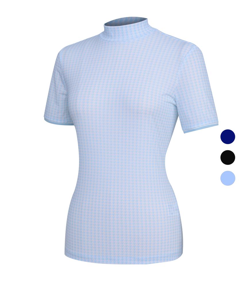 2ELA Summerlake Women'S Cooling Mock Turtleneck Short Sleeve T-Shirt 3 Colors