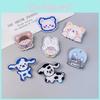Adorable Cartoon Dog Rabbit Cow Brooches For Backpack And Handbag Decoration