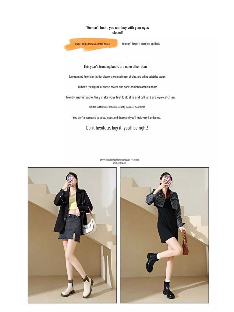 Women's Autumn/Winter 2025 British Style Real Leather Skinny Sock Boots with Back Zipper