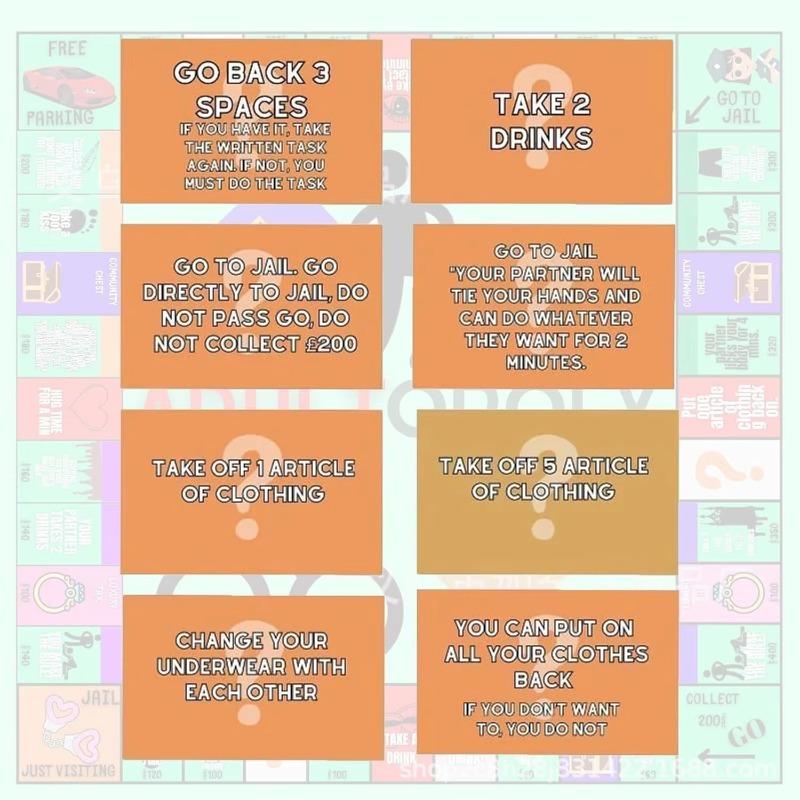 Adultopoly Board Game, Couple Board Game, Couple Adult Opoly Board Game, Date Night Ideas, Intimacy Deck Cards for Couples
