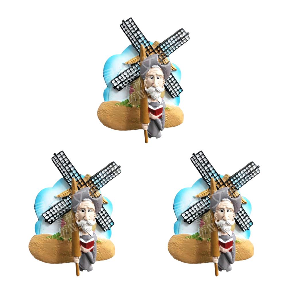 New Cartoon Cute Don Quixote Spring Personality Design Resin Refrigerator Stickers Home Kitchen Sticky Notes Decoration Gift