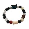 2025 Black & White Sesame Kitten Cat Couple Beaded Bracelet