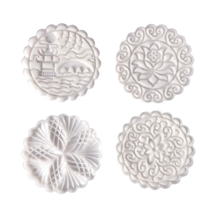 Hand-Pressure Moon Cake Mould Mid Autumn Festival Bath Bombs Food-Grade Plastic