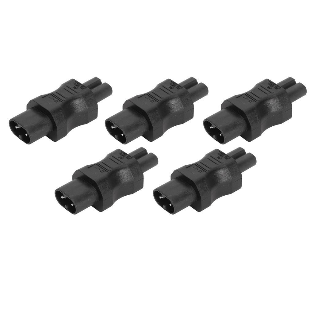 5pcs IEC320 C8 to IEC320 C7 Converter Connector 2 Pin 2500W Power Adapter for Laptop