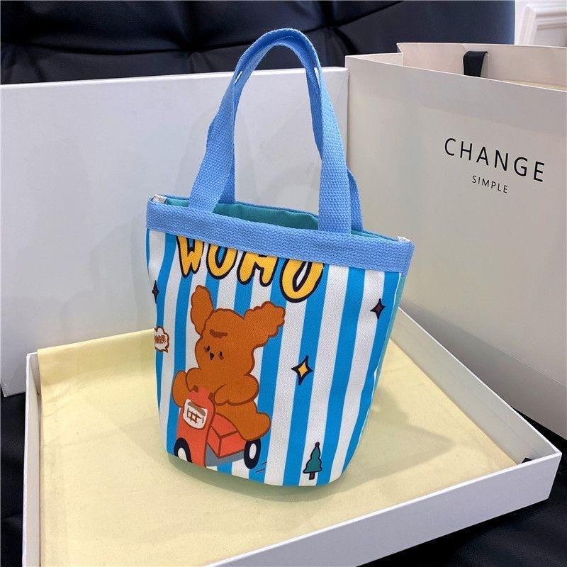 Cute Graffiti Bucket Bag for Women, Ins Style Cartoon Print Round Cylinder Handbag, Korean Fashion Shoulder Tote for Lunch and Daily Use