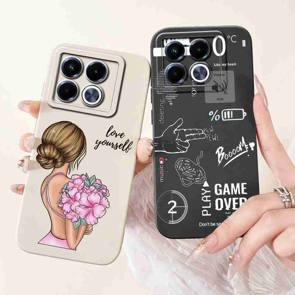 For Infinix Note 40 40X 5G Casing Lucky Girl Soft Silicone Case For Infinix Note 40 X  Note40 40X Pro 40Pro 5G Back Covers