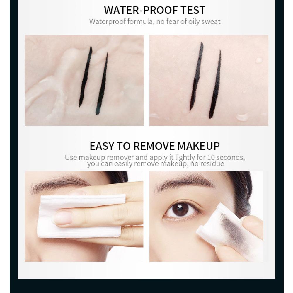 QIC Membrane Blue Eye Pen Fast Dry Black Holding Makeup, Waterproof Sweat Eyeliner