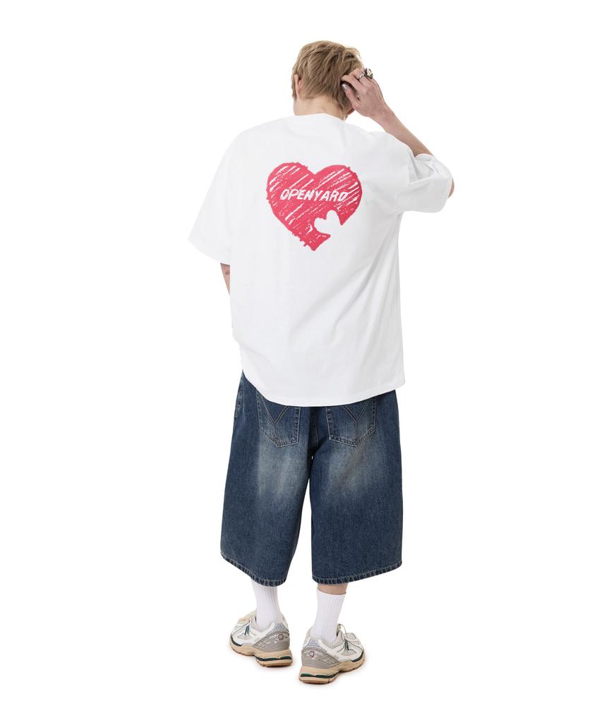 Opeunyadeu(Owai) Crayon Heart Tee - White