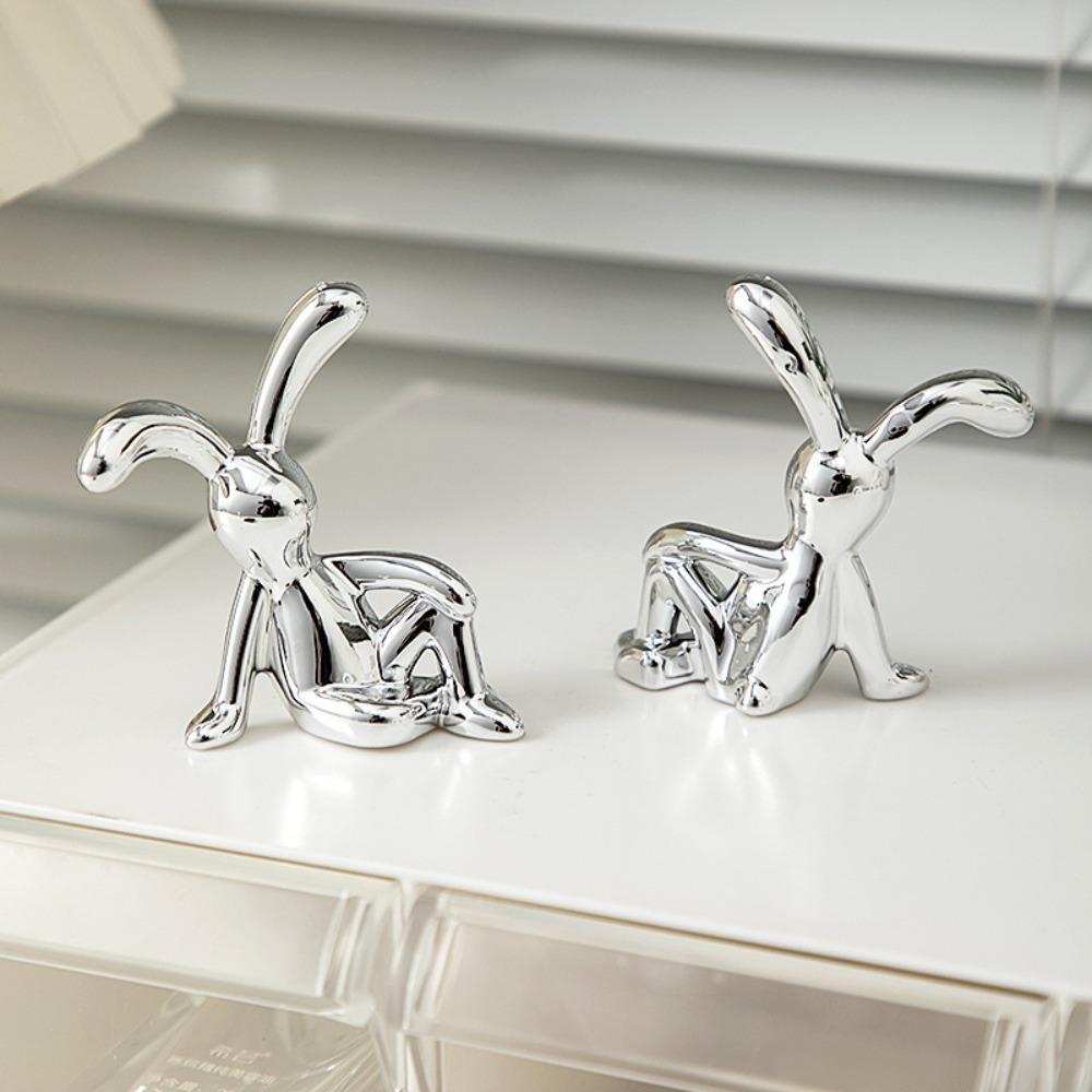 Long Eared Rabbit Rabbit 3D Ornament Cartoon Car Interior Decoration  Car Center Console