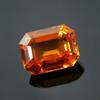 8 Carat Natural Sapphire Loose Gemstone CERTIFEID Ceylon Orange Emerald Cut A-324