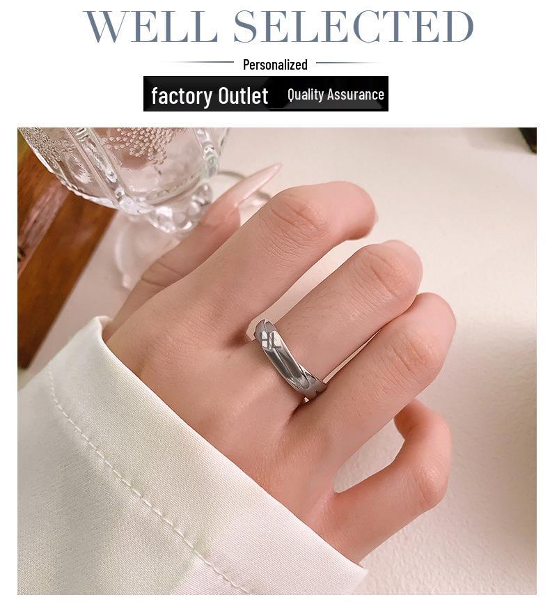 S925 Sterling Silver Crossover Wrap Ring – Trendy High-End Women's Hip Hop Punk Style