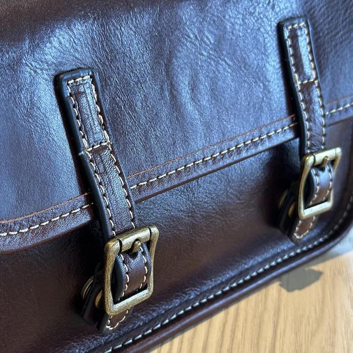 Johnature Retro Genuine Leather Women's Small Bag Cowhide Solid Color Versatile Shoulder Crossbody Bags