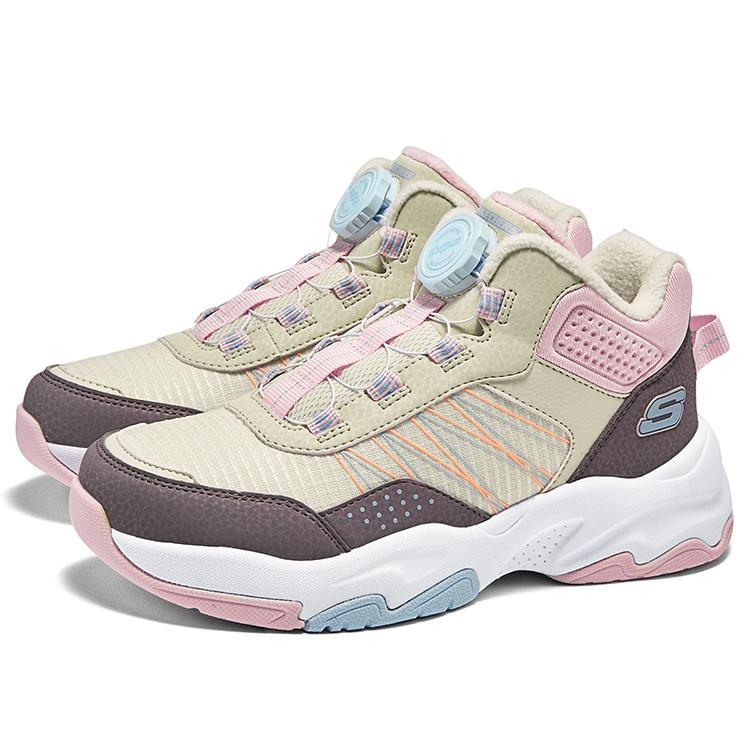 Skechers Kids Versatile Simple Non-Slip Durable Childrens Boots Kids boots Light-Blue Pink 303499L-NMLT