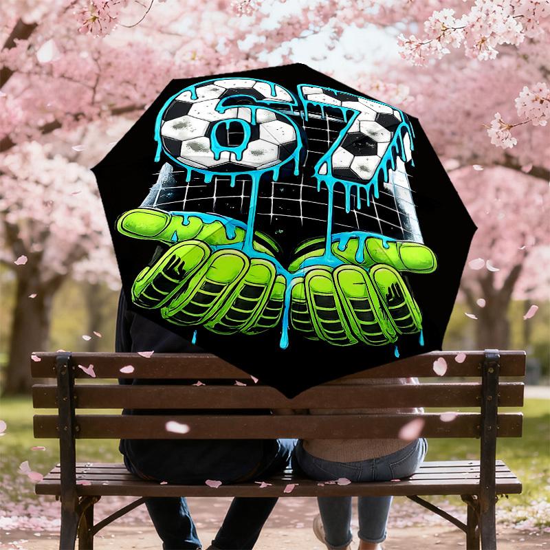 1PC Soccer Football Umbrella-8-Rib Reinforced, Automatic Open, Lightweight & Durable, Fashion Accessory for Outdoor, J0336