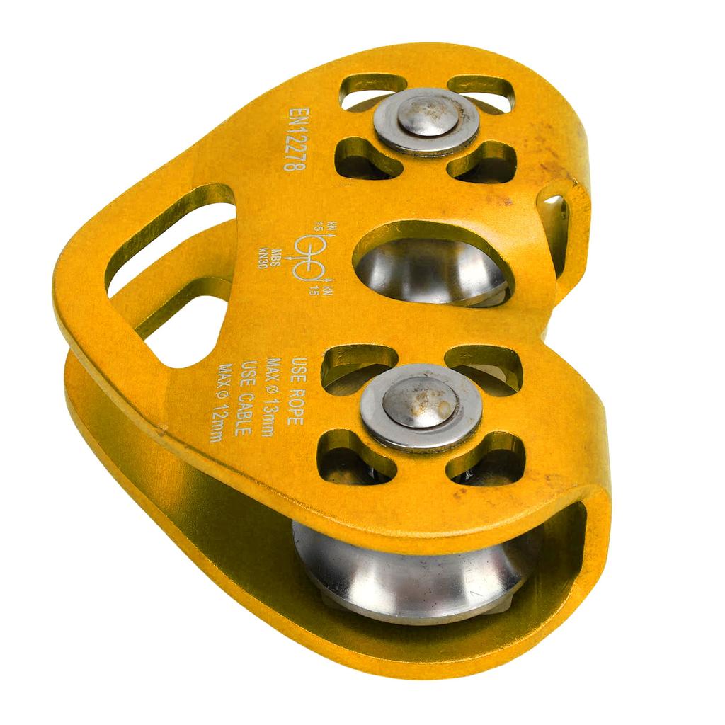 Podwójne koło pasowe do wspinaczki Zipline Koło pasowe do transportu lotniczego w kształcie serca do malowniczej kolejki linowej