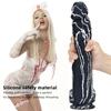 Female Liquid Silicone Imitation Phallus Sucker Oversized Super Soft Thick Black Big Penis Soft Sex Props Masturbation Stick