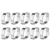 10pcs Zinc Plated Iron Galvanized Two Ear Hose Clamp 5?23mm for Fule Petrol Pipe Tube (20?23MM)