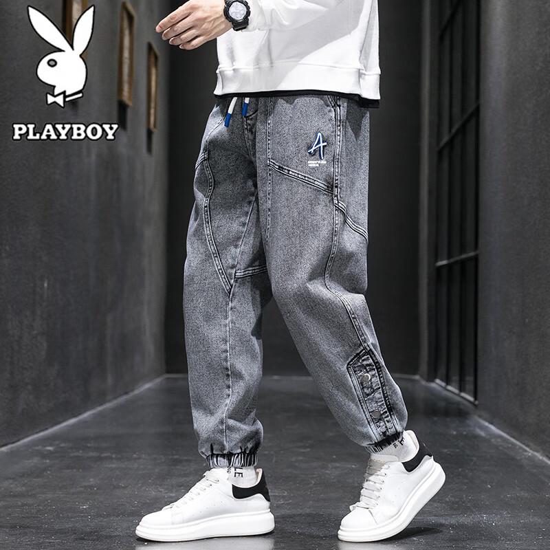 PLAYBOY Men's American Style Cuffed Jeans