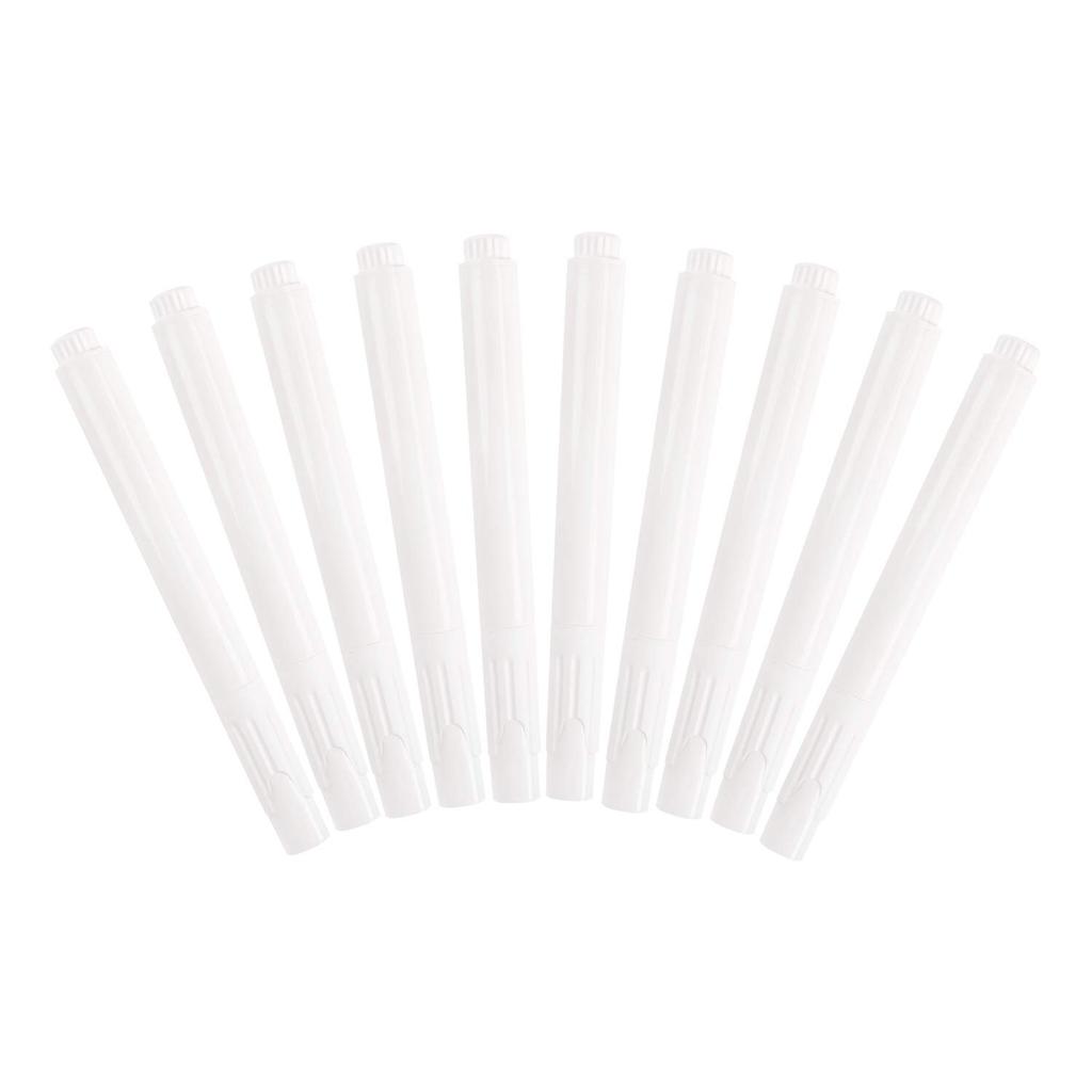 Whiteboard Markers, White, 10-Piece Set. These Markers, Chalk Pens, and Liquid Chalk Pens Are Easy To Erase. Ideal for Teachers, Schools, and