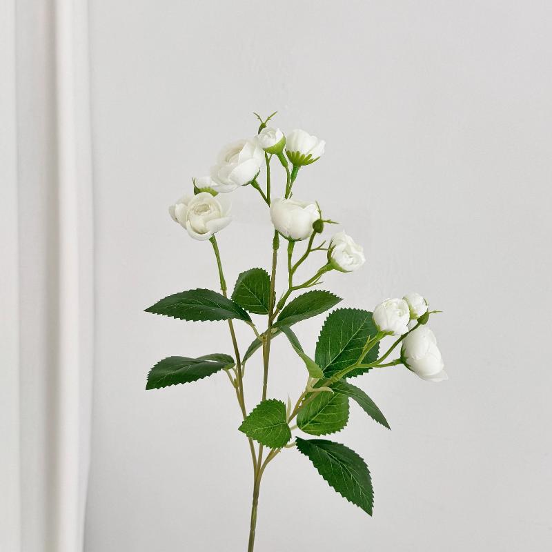 12 Heads Artificial Tea Rose Bouquet Realistic Fake Flower Multi Color For Home Wedding Hotel Photography Decoration