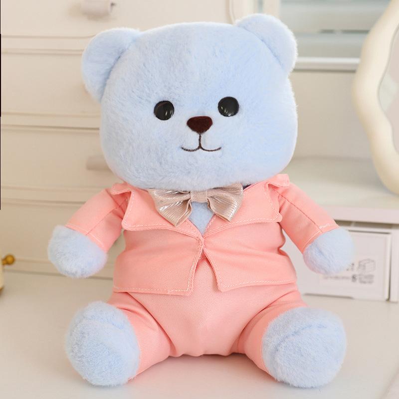 

Свадебное платье медведь плюшевая кукла пара кукла медведь свадебная компания украшение свадебная машина свадебная интерактивная кукла 26cm（0.2kg）