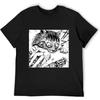 Herren Mein Süßes Katze Tomie Junji Ito Vintage Baumwolle T-Shirts Kurzarm Manga Rundhals Oberteile T-Shirts Schwarz