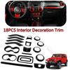 Red/Blue/Black Car Interior Decor Trim Kits For Jeep For Wrangler JK JKU 4 Door 11 17 Enhance Aesthetics And Easy Installation