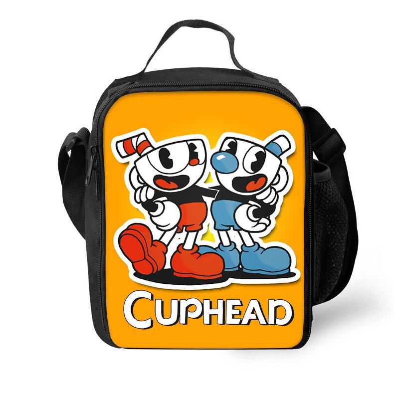 

Insulated Lunch Cuphead Bag School Snack Box Picnic Lunchbox Bag Kids Gift Xmas Style A