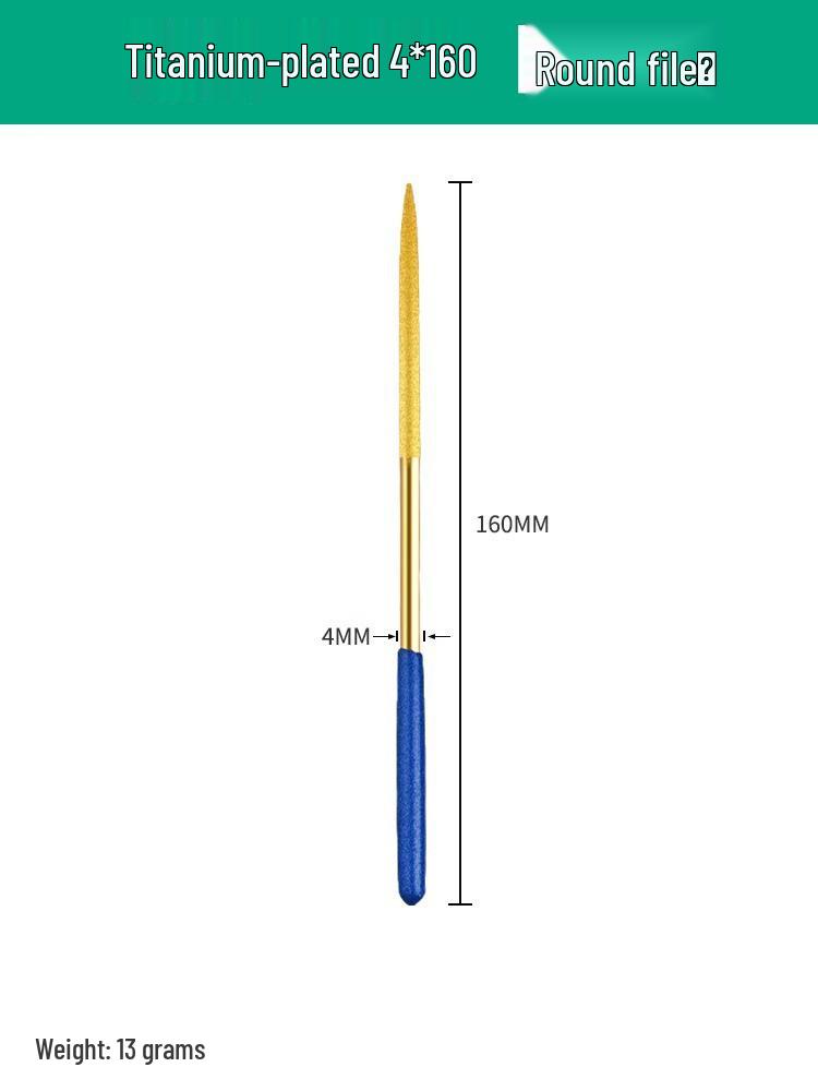 Diamantfeilen mit Titanbeschichtung, Legierungsraspel-Set für Metall- & Jadeschleifen