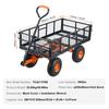 Garden Dump Cart Heavy-duty Metal Yard Carts and Wagons 880 lbs Loading