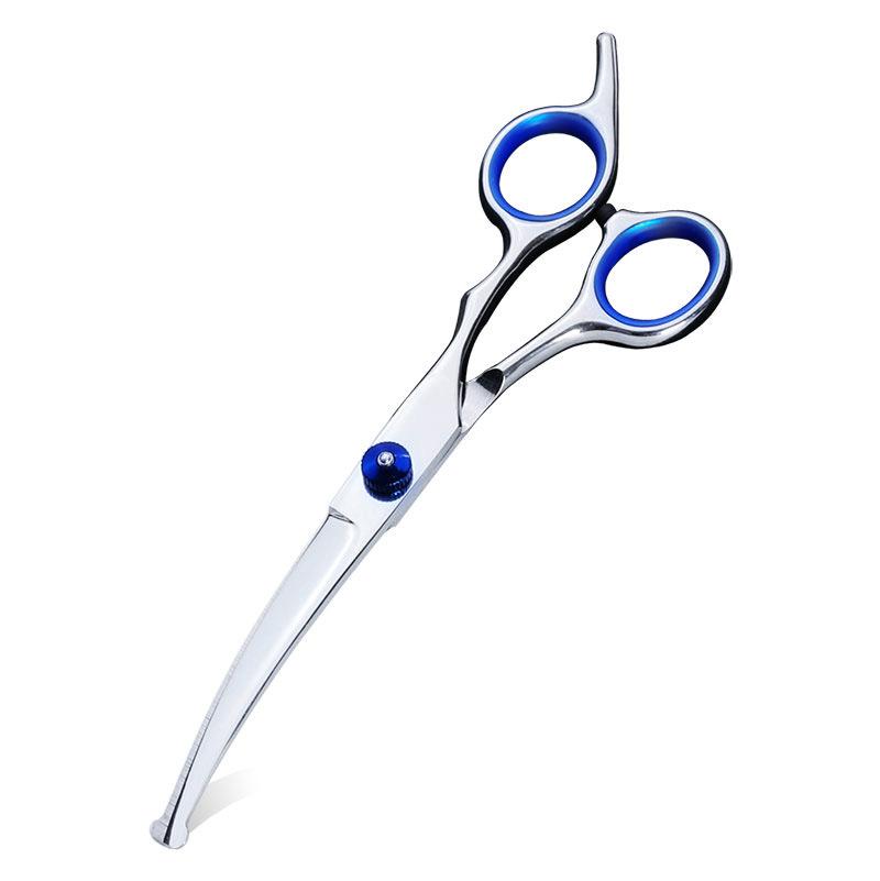 Pet Grooming Safety Scissors Set: 5-Piece with Round Head, Straight, and Curved Scissors