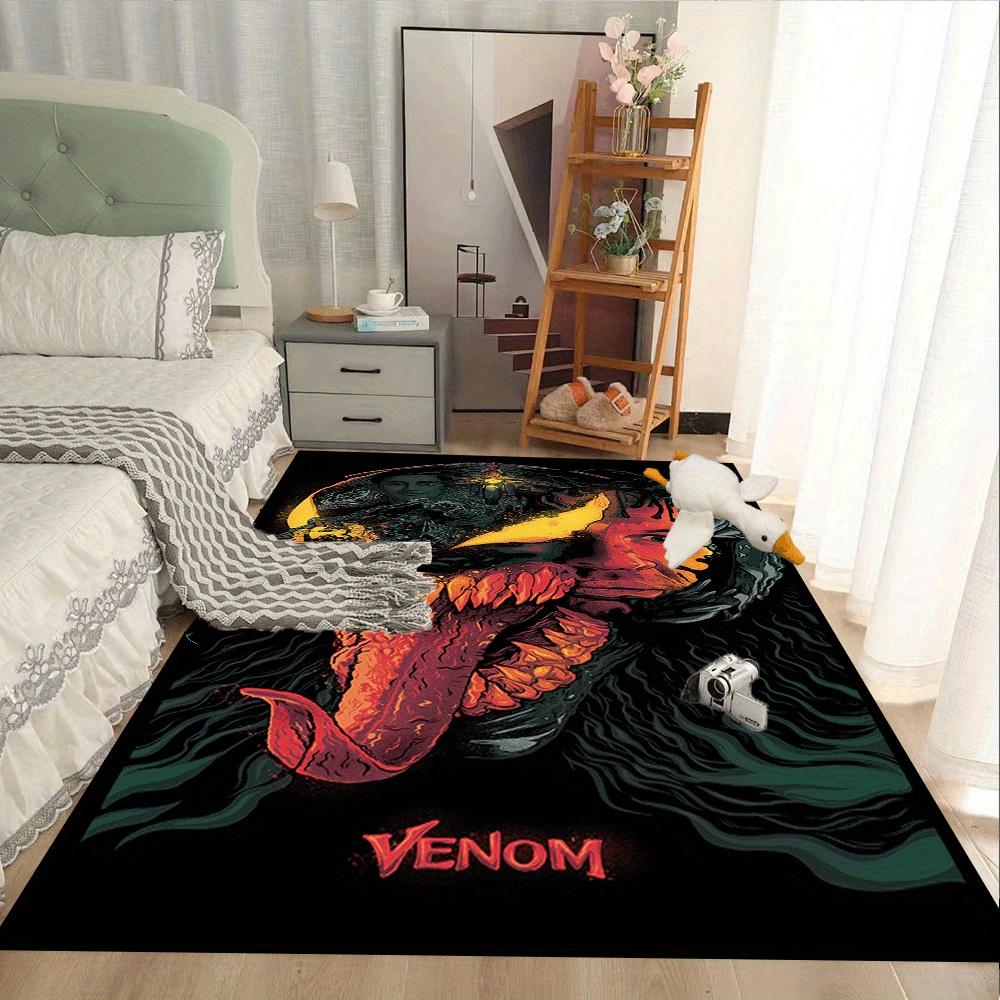 1pz Tappeto Area Tappeto Venom, Camera da Letto e Sala Giochi Durevole, Resistente alle Macchie e Facile da Pulire, Soggiorno