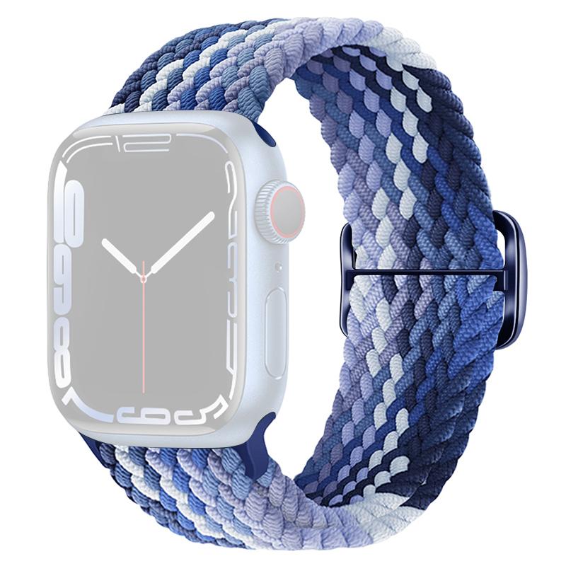 For Apple Watch Series 10 42mm/9 8 7 41mm/SE (2023) SE (2022) SE 6 5 4 40mm/3 2 1 38mm Watch Band Braided Nylon Strap