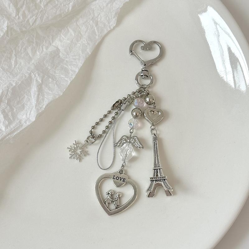 

Y2K Серебряный Брелок-Сердце Милый Крутой Цепочка для Телефона Шарм Подвеска для Сумки Брелок Простой Универсальный Аксессуар для Украшения Сумки