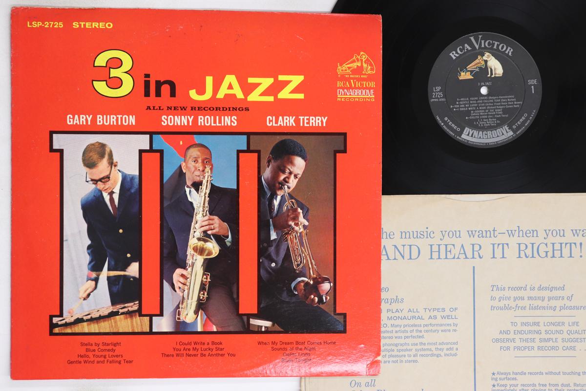 

LP Record GARY BURTON, SONNY ROLLINS, CLARK T - 3 In Jazz LSP2725 RCA 1963 US Jazz Used