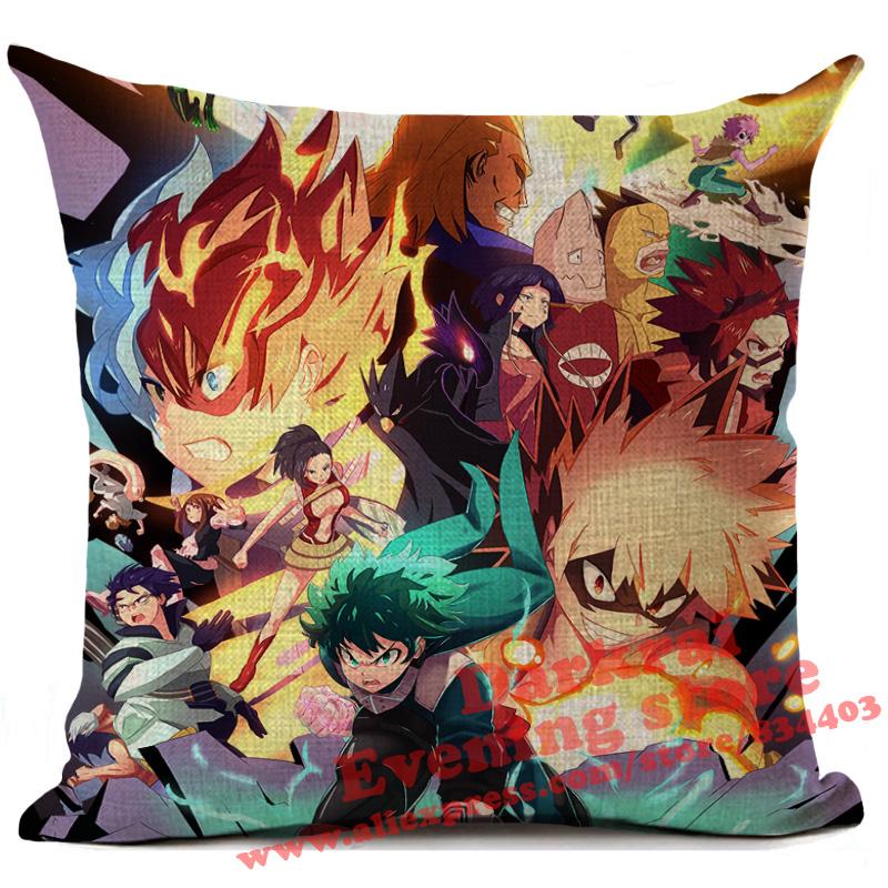 My Hero Academia Cushion Cover Cartoon Anime Throw Pillows Living Room Sofa Home Decoration Pillowcase