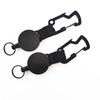 Recoil Belt Carabiner Pull Retractable Opener Keychain Badge Holder Clip Key Ring Clips Badge Reel