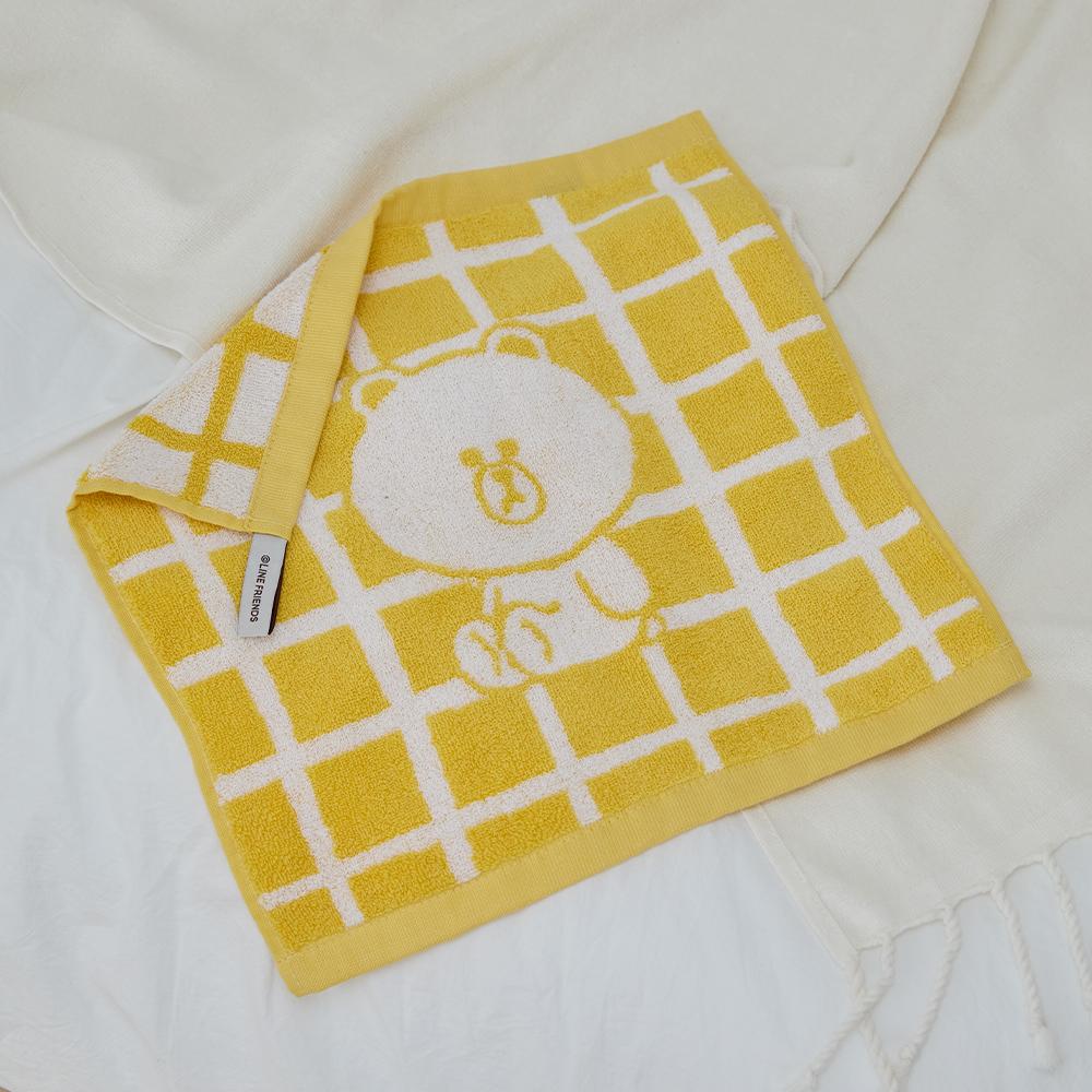 LINE FRIENDS Songwol Brown Basic Hand Towel (Yellow)