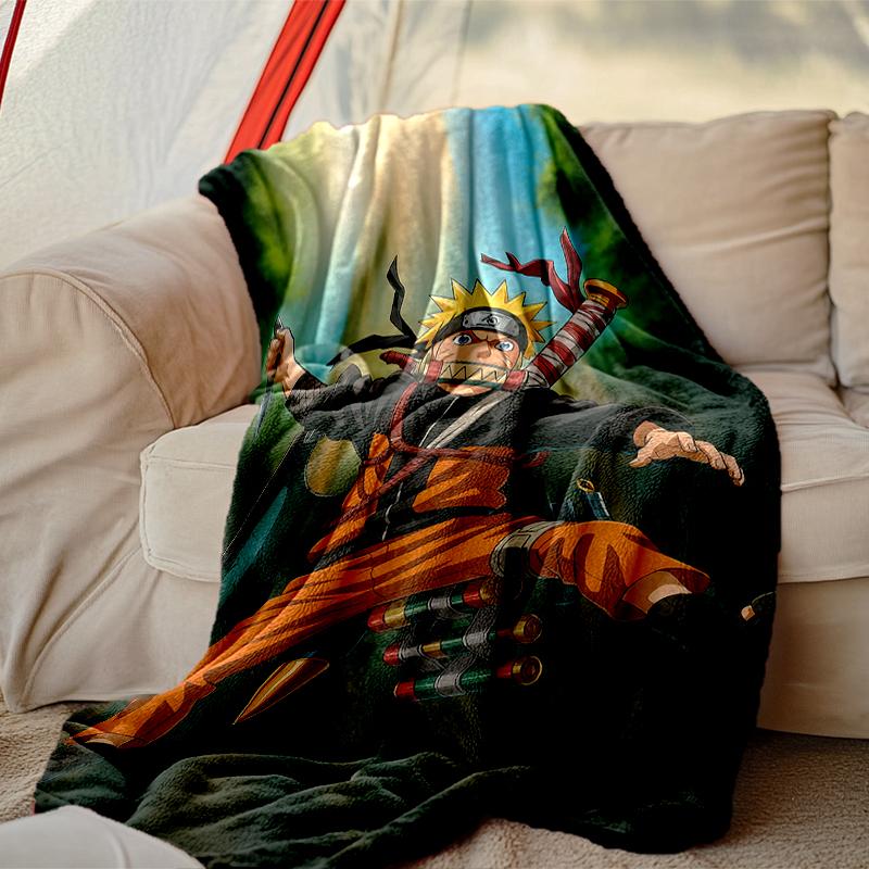 1pc Easy-Care Naruto Blanket, Perfect for Couch, Bed, Home, Travel & More, Warm & Durable Printed Blanket